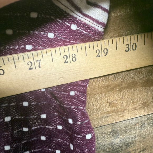 NWT Maurices 3X Purple Polka Dot Striped Sleeve Quarter Zip Pullover Sweatshirt - Picture 9 of 9